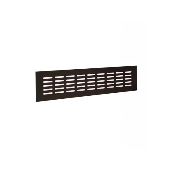INBOUW VENTILATIESTRIP ALU 381/80 400MM STRUCTUUR 9005 ZWART REF:17424 RENSON