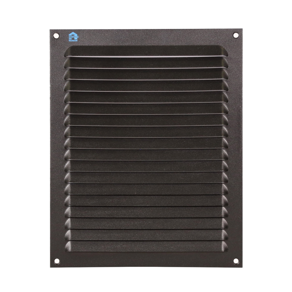 OPBOUW SCHOEPENROOSTER PLAT 436 ALU 200X250 STRUCTUUR 9005 ZWART REF:8712 RENSON