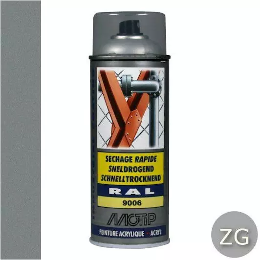 MOTIP INDUSTRIAL RAL 9006 WIT ALU MET. 400 ML REF:MOT07224 MOTIP