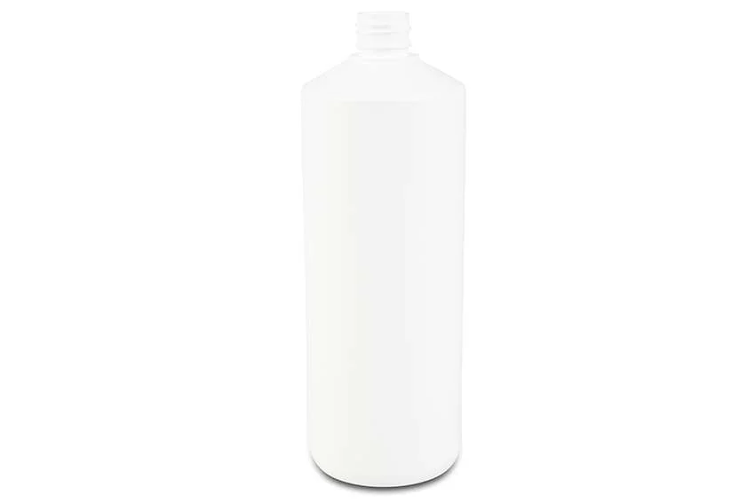 STANDAARD CILINDRISCHE FLES - 1000ML - WIT- EXCLUSIEF DOP  REF:FSC-1000-010