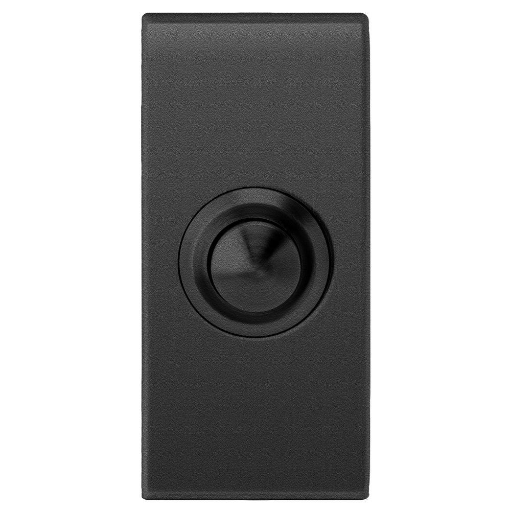 RECHTHOEK 316 BELDRUKKER 64X30X8MM ZWART REF:93563/BL