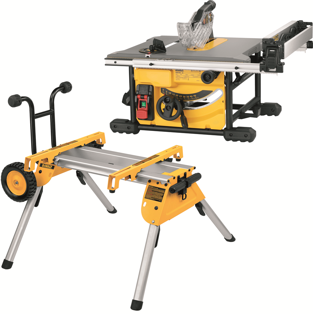 PAKKET: COMPACTE TAFELZAAG 210 + ONDERSTEL REF:DWE7485RS-QS DEWALT