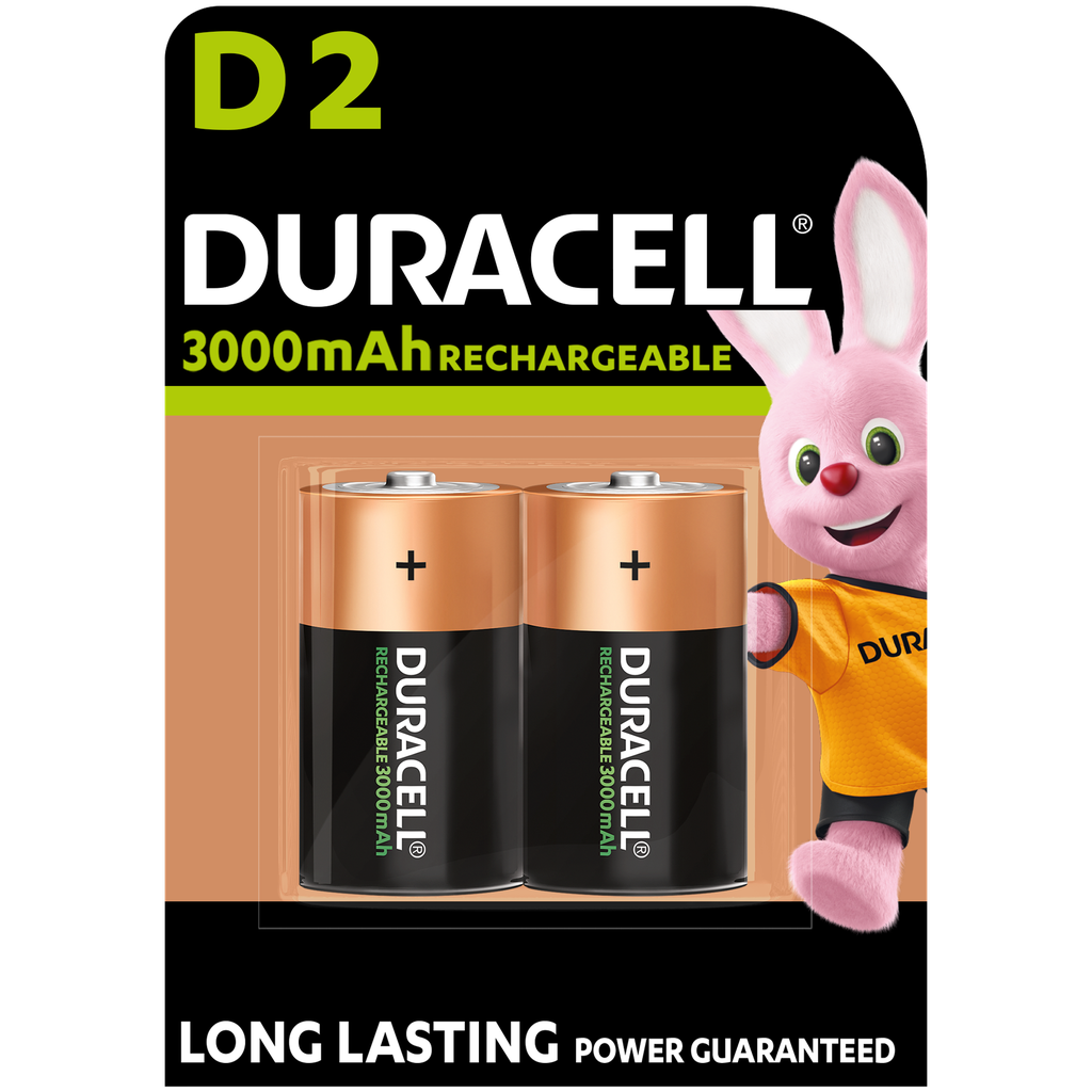 BATTERIJ NI-MH D 2200MAH 2X OPLAADBAAR REF:163760020 DURACELL