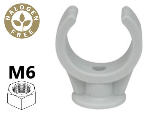 WT VORKKLEM -ENKEL- UIT GRIJS NYLON 16-18 MM(5PCS.) REF:DAVKSWT-GNE1618-0005
