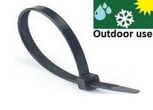 KABELBINDER IN 6.6 NYLON ZWART 2.50X200 REF:BANZRWT-0250200-0100 WEDI