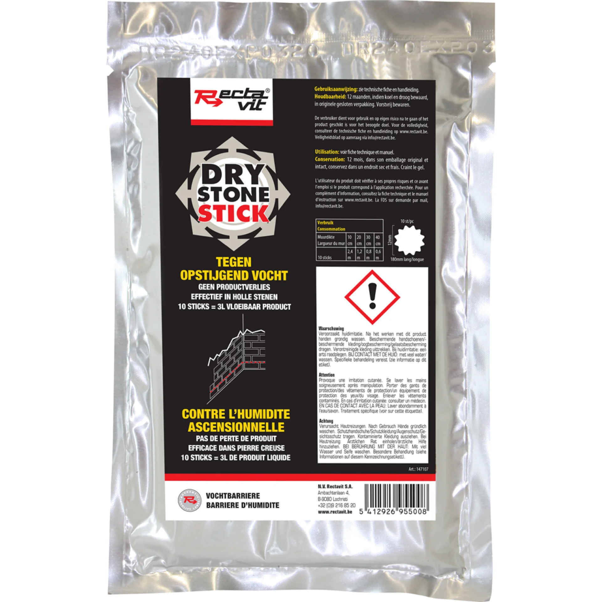 DRYSTONE STICK 10ST REF:147107 DRYSTONE