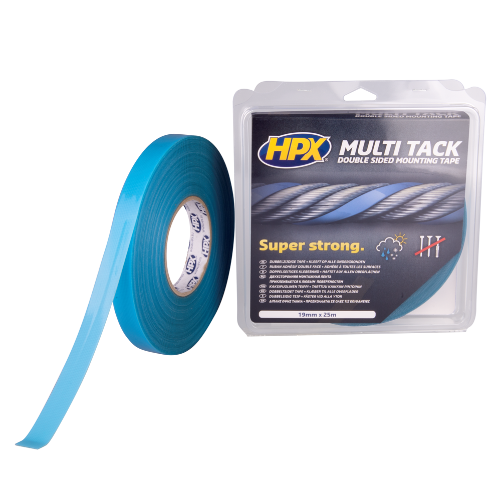 PA1925 Dubbelzijdige Multi-tack tape - semi-transparant 19mm x 25m