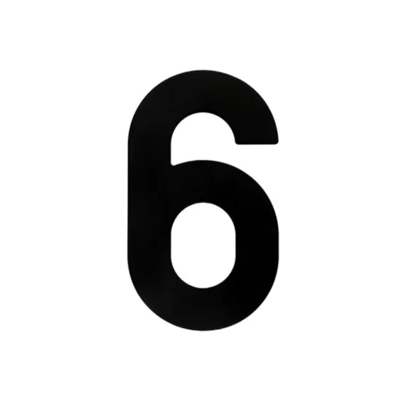 HUISNUMMER PLAT 6 ZWART REF:2056410 HDD