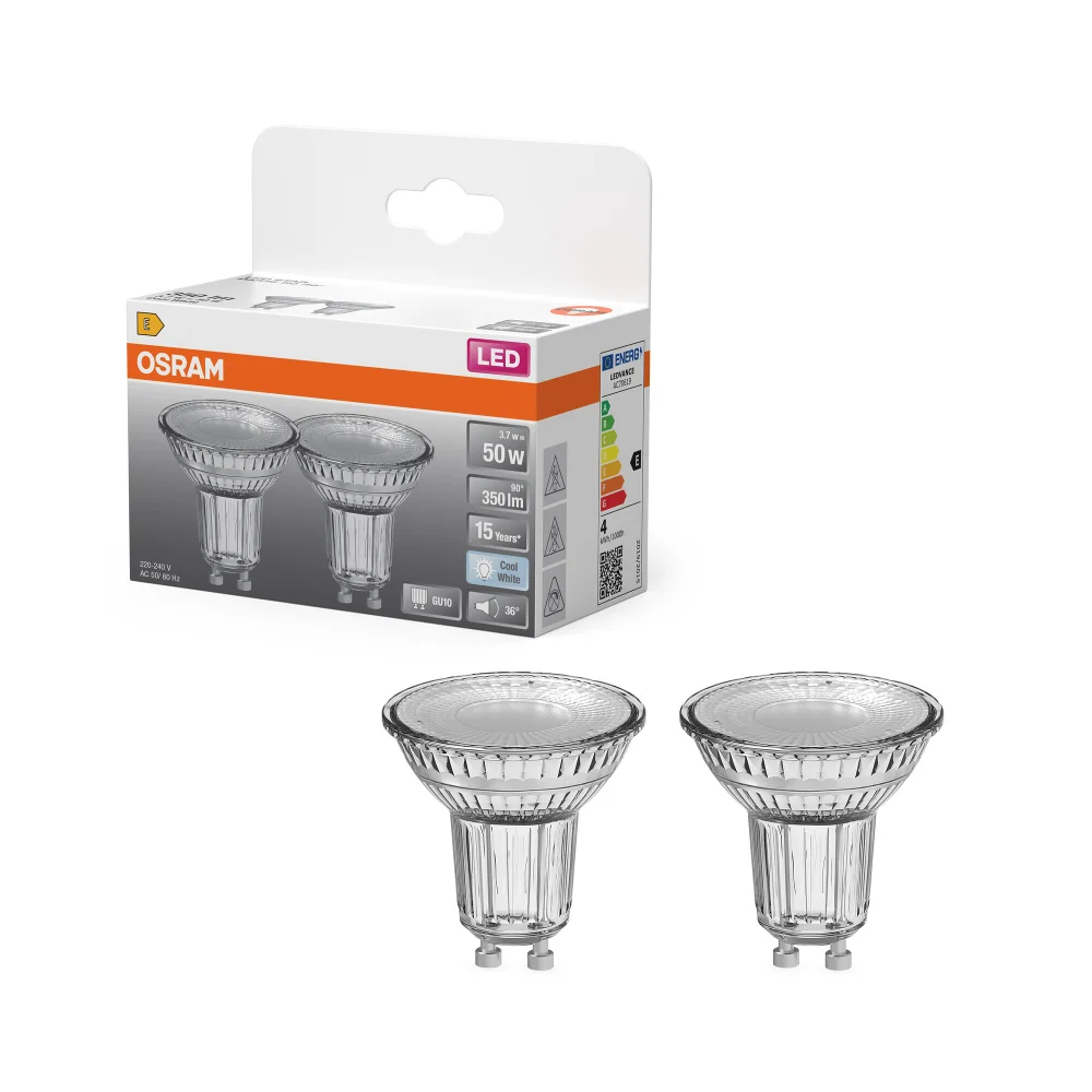 LED GU10 350LM 3.7W CW 2X REF:590445977 OSRAM