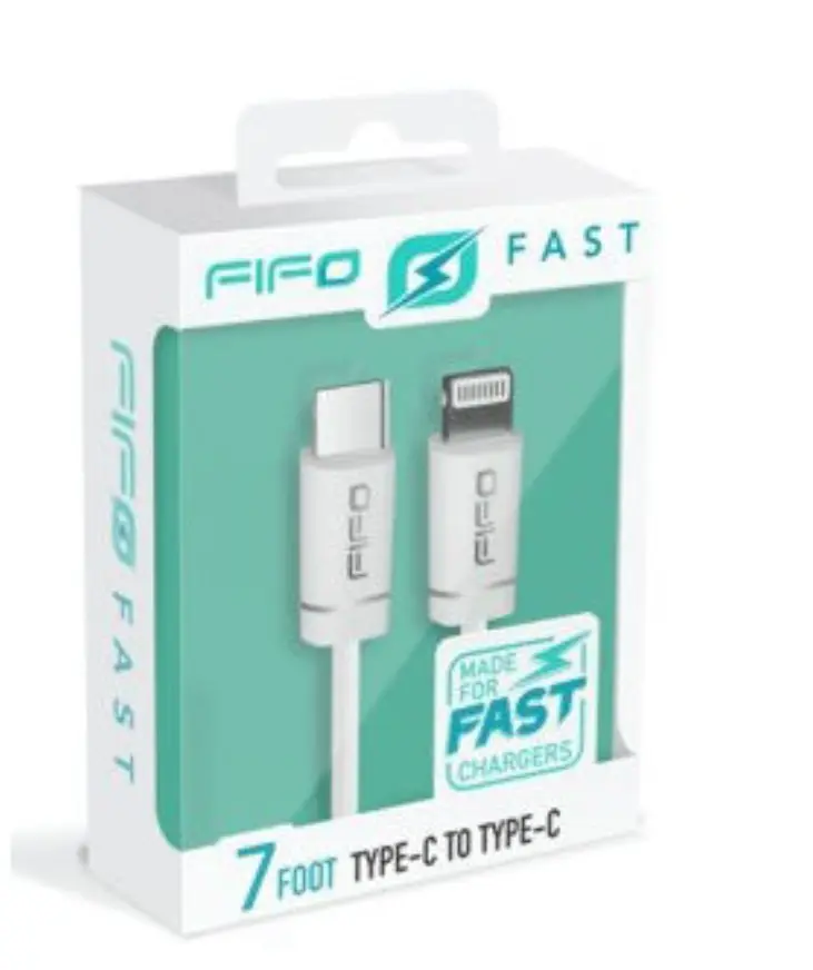 USB-KABEL VAN 2,1 M TYPE‑C NAAR IPHONE – ULTRASNEL LADEN REF:094037 FIFO 
