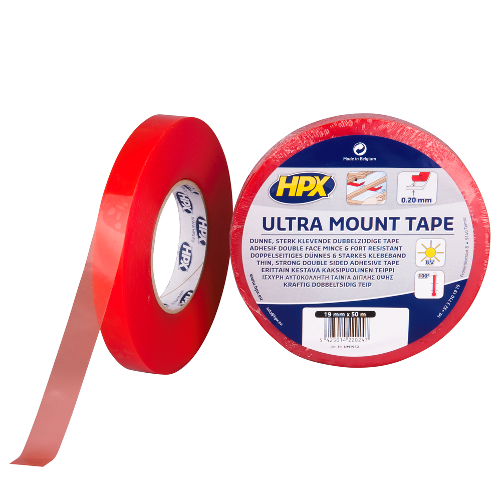 UM1950 Ultra Mount bevestigingstape - transparant 19mm x 50m