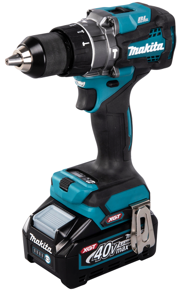 ACCU KLOPBOOR- SCHROEFMACHINE 13 MM XGT 40VMAX + 2X BL4040 + DC40RA + MAKPAC. REF:HP001GM201 MAKITA