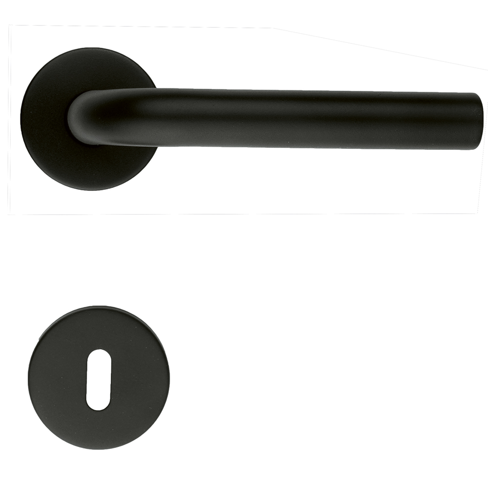 DEURKRUK  L SHAPE 19MM CLASS 3 ZWART R+E REF:3550090