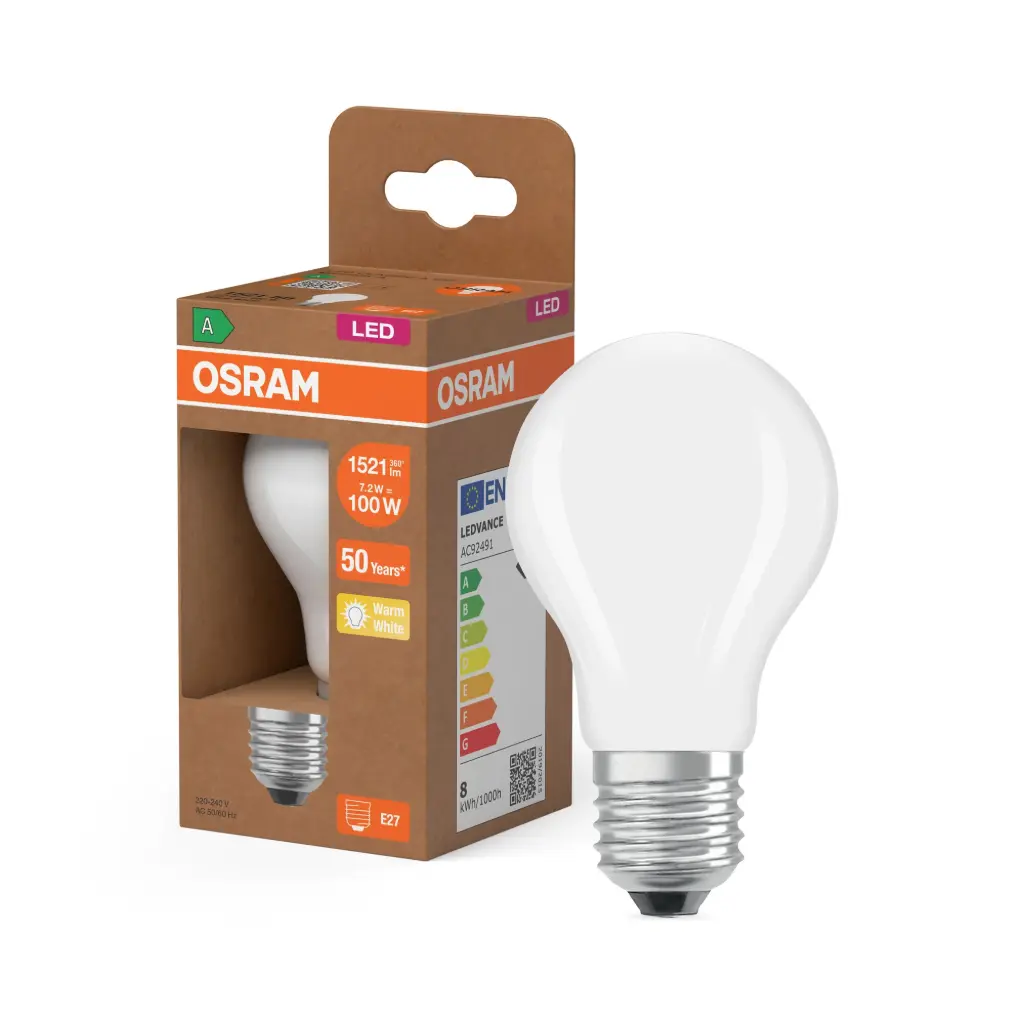 LED EA CLA100 E27 1521LM 7,2W WW MT REF:590423687 