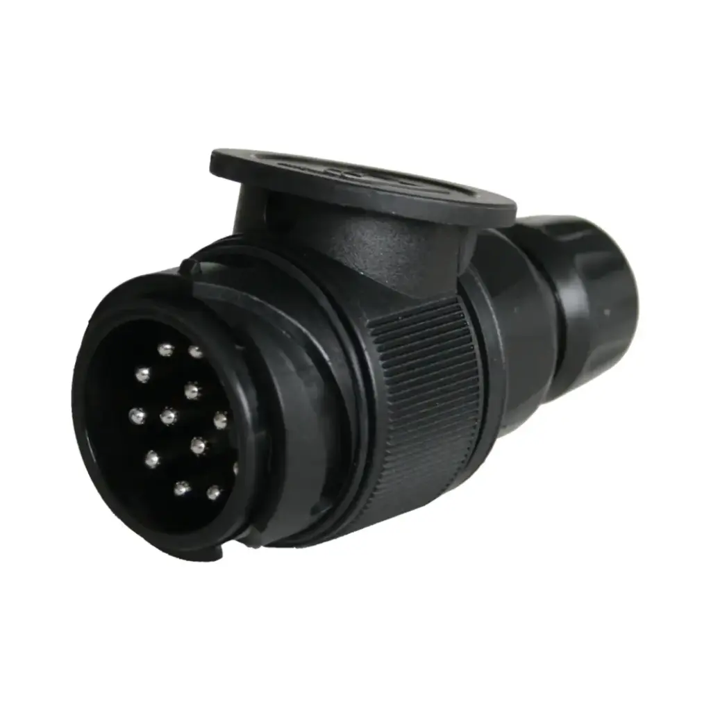 13-POLIGE STEKKER 12V 92,5X58MM INOX CONTACTEN REF:140006