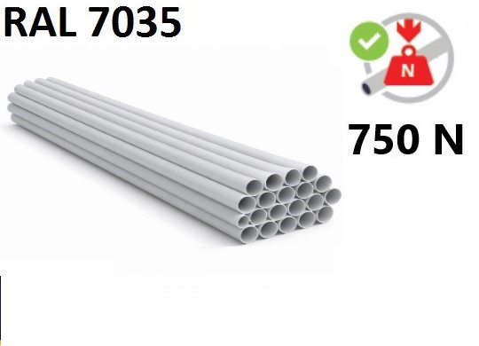 JLS RECHTE MEDIUM-HARDE PVC-BUIS 16MM 3M RAL 7035 REF:JAPRFJS-7035M16-1X3M