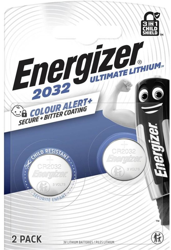 BATTERIJ ULTIMATE LITHIUM 3V CR2032 BL2 REF:CR2032U2 ENERGIZER