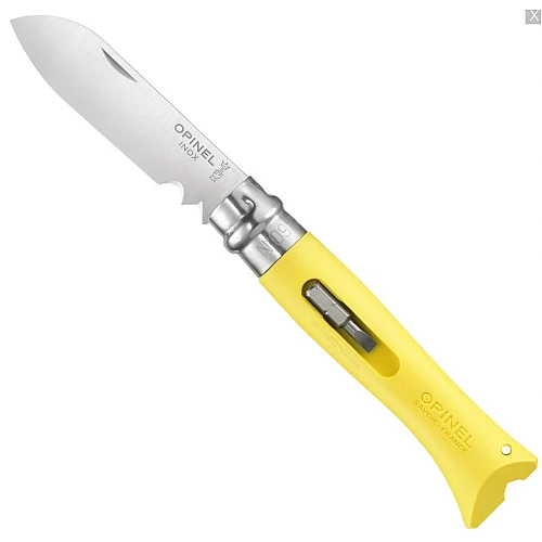 ZAKMES N°09 DIY,OPINEL MULTI,RVS/GEEL,VIROBLOC,INCL.2 BITS REF:51OP1804-9 200 OPINEL