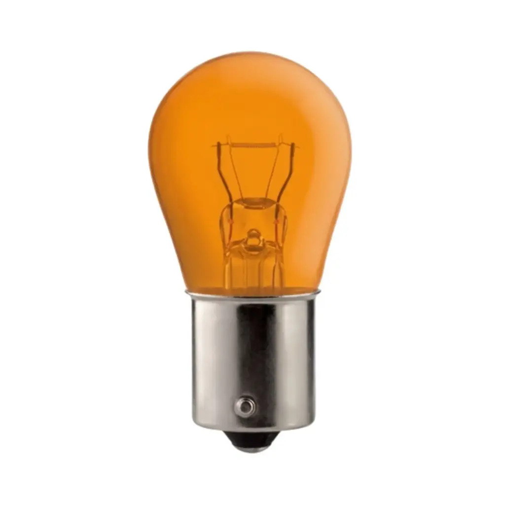SIGNALISATIELAMP 12V 21W BAU15S ORANJE BLISTER (2 STUKS) REF:182390 BOSMA
