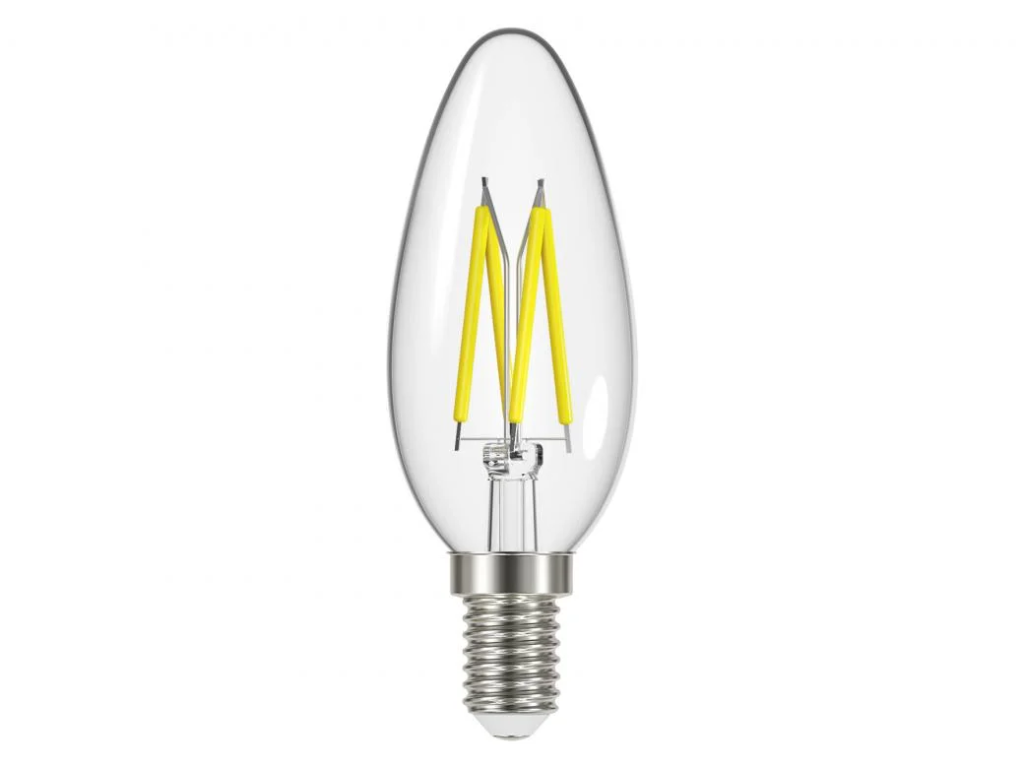 LEDLAMP VLAM FILAMENT E14 4,5W WARM WIT 450LM DIMBAAR REF:531184