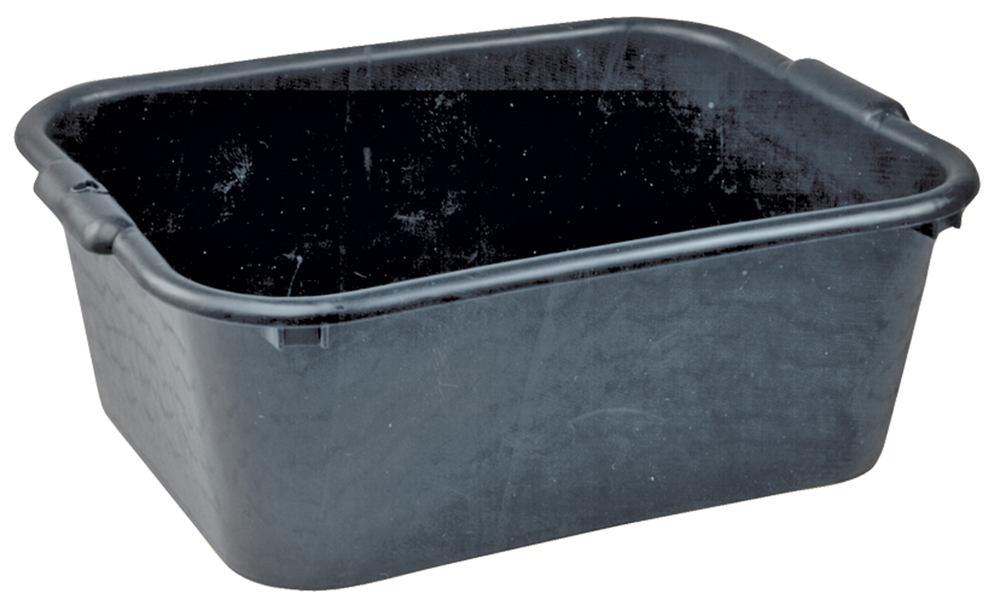 MORTELBAK RECHTHOEKIG PE 65 L ZWART REF:HP 95065 SOLID