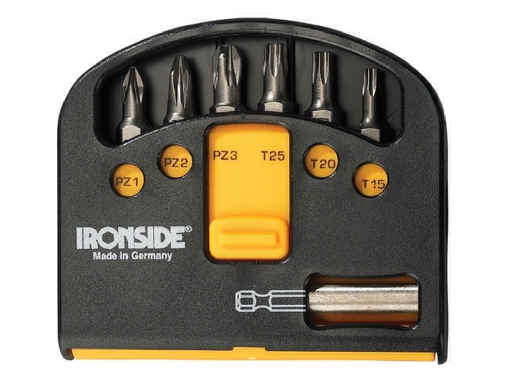 BITS TORX 15/20/25 + PZ1/2/3 - 7STKS. IR244060 REF:326146 IRONSIDE