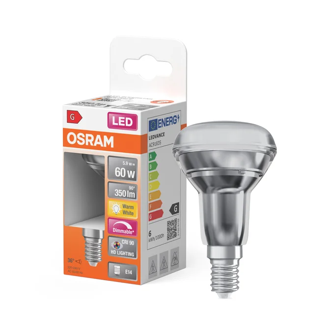 LED SSTAR R50 DIM E14 5.9W WW REF:590512594 OSRAM