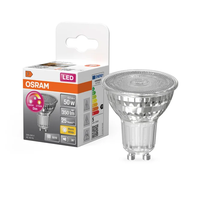 LED SSTAR PAR16 GLODIM GU10 4.5W WW REF:590543336 OSRAM