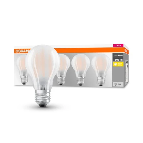 LED CLA60 E27 7W 806LM WW MAT 5STUKS REF:590509062 OSRAM