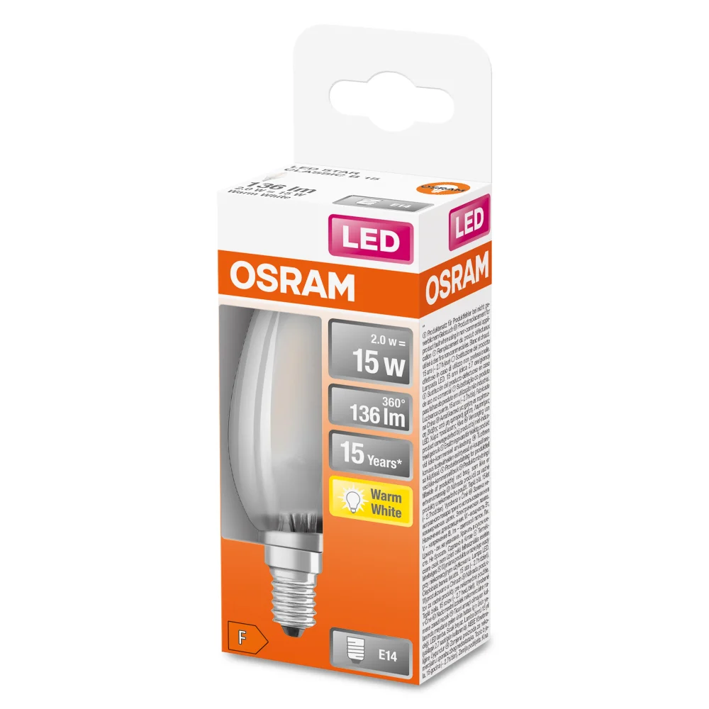 LED RETRO CLB15 E14 1.5W WW MAT REF:590543418 OSRAM