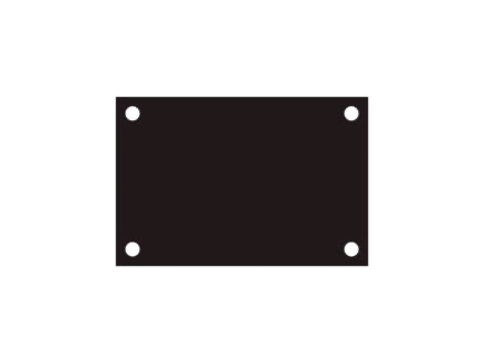ACRYLPLAAT ZWART MET GAATJES 3MM X 100MM X 150MM REF:99HA100X150