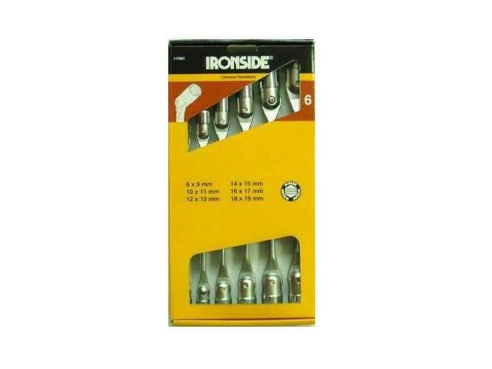 SLEUTEL MET BEWEEGBARE DOPPEN 6STKS. IR117001