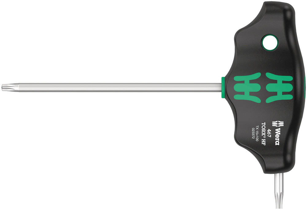 WERA 467 TX HF 15X100MM T-HANDLE TORXDRIVER REF:WER05023372001 WERA
