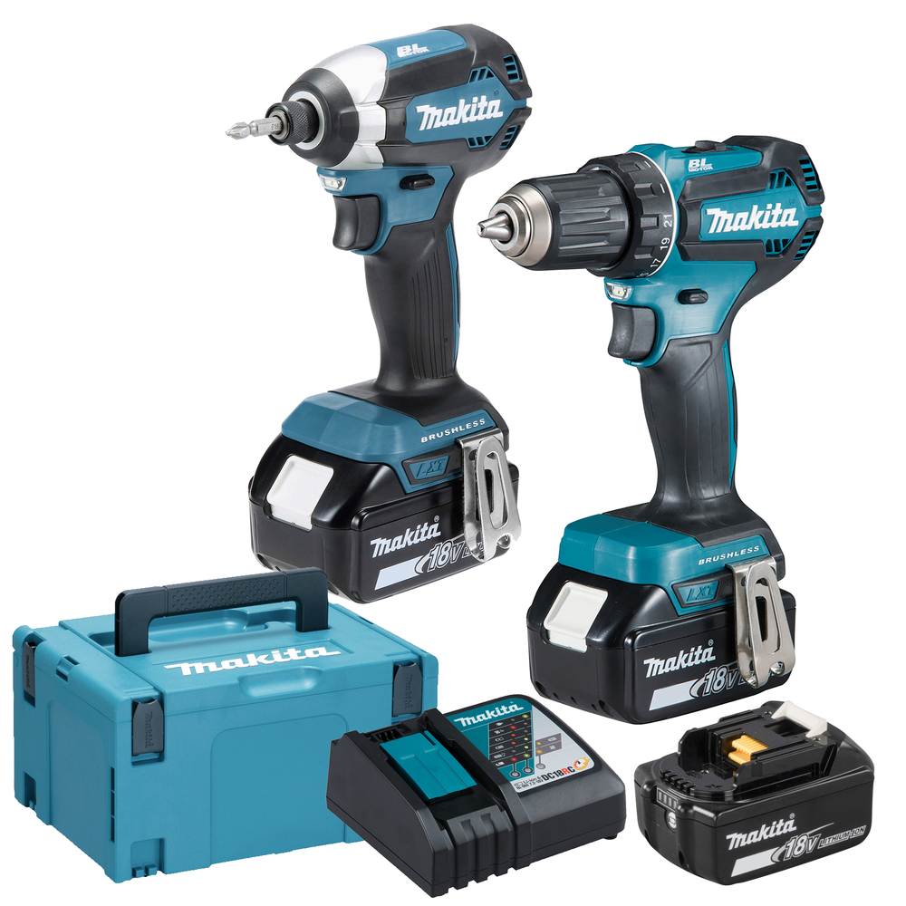 COMBOPACK LXT 18V: DDF485 + DTD153 + 3X BL1850B + 1X DC18RC + MAKPAC REF:DLX2289T3J MAKITA