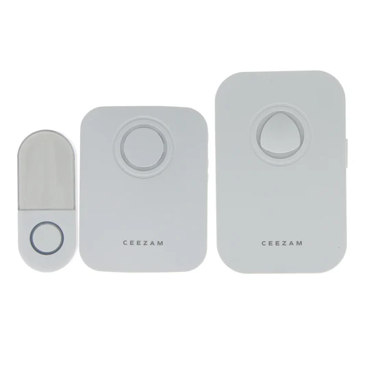 DEURBEL DRAADLOOS COMBISET VIBRATIE WIT REF:423020005 CEEZAM