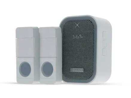 DEURBEL DRAADLOOS SET 2DRUK WIT REF:423020010 CEEZAM