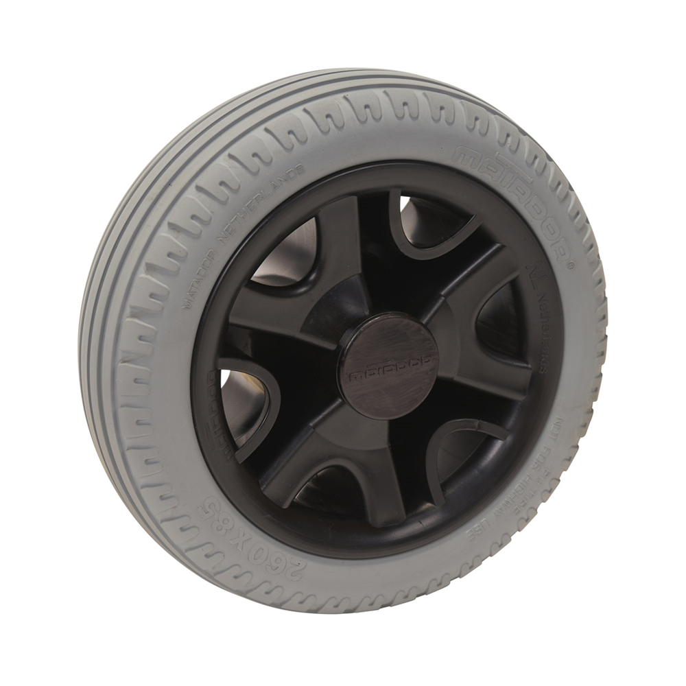 WIEL STEEKWAGEN Ø 260X85MM AS 25 PU BAND KOGELGELAGERD M-808-CT AS Ø25MM KL REF:10189 MATADOR