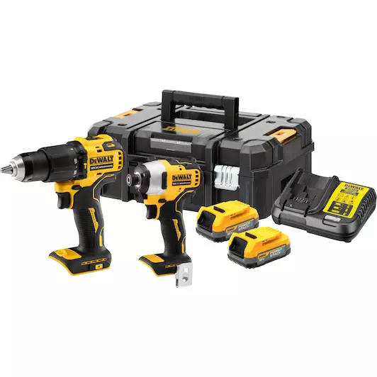 18V XR BRUSHLESS VOORDEELSET DCD709 + DCD809 + 2XPOWERSTACK IN TSTAK REF:DCK2062E2T-QW DEWALT
