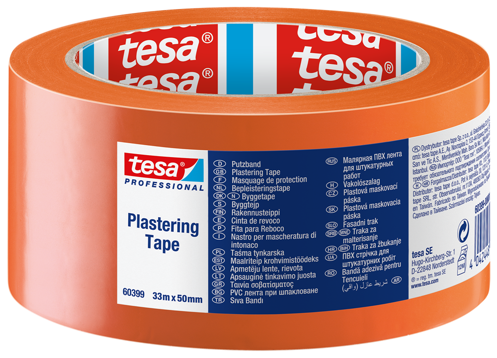 AFPLAKBAND ORANJE TAPE PVC 33MX50MM REF:60399-00001-01 TESA