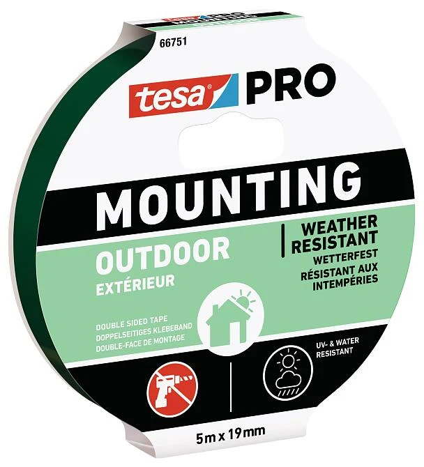 TESA MOUNTING PRO OUTDOOR 5MX19MM REF:66751-00001-05 TESA