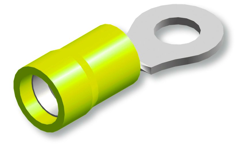 KABELSCHOEN - 8.4MM - RING - GEEL - 678 - 10 STUKS - BLISTER REF:250018-P1 PACAUTO