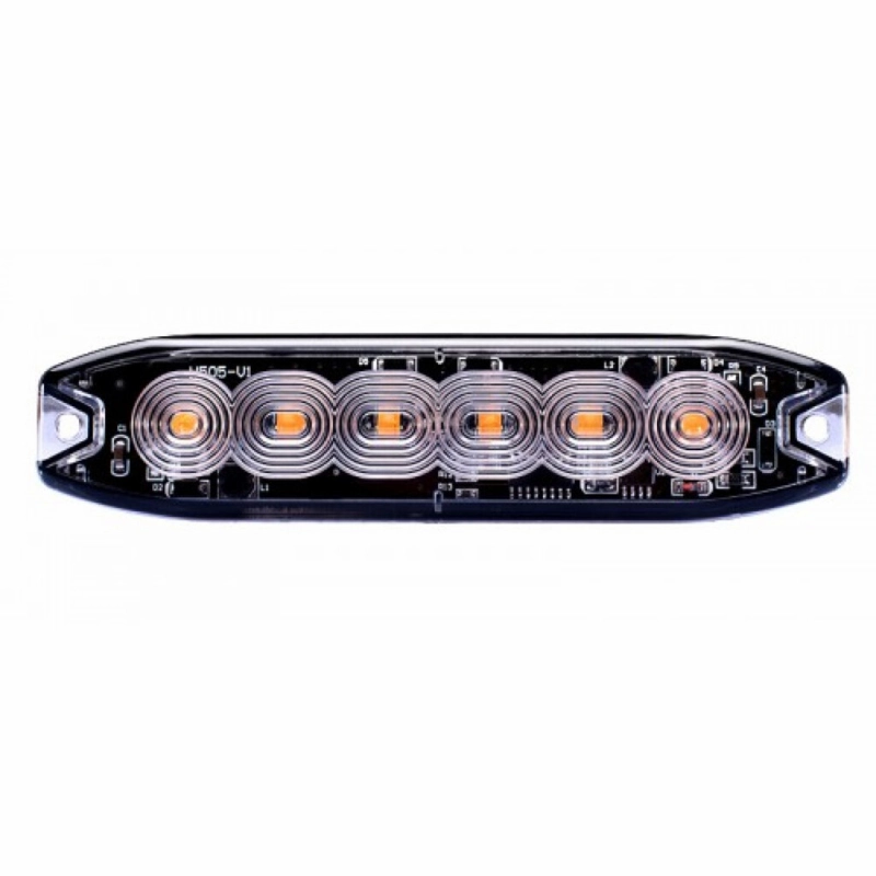 LED - STROBE LAMP 6 LED 3W- 12-24V - ORANJE - CLEAR LENS - BLISTER REF:LE160038-P3