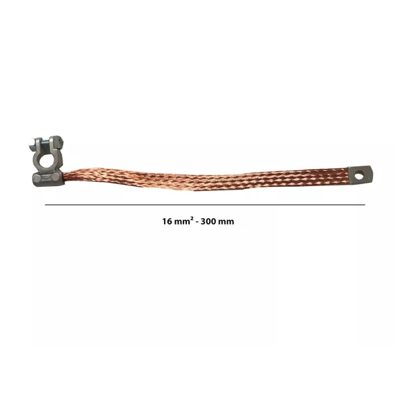 MASSAKABEL | 16MM² | 300MM | Ø 8MM | MET BATTERIJKLEM - BLISTER REF:MCTRM16300-P3