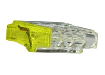WT MINI STEEK(LAS)KLEM POLYCARBONAAT 4P. 0.5-2.5(10 PCS.)-GEEL REF:CCPMSWT4P0525GE-Z010