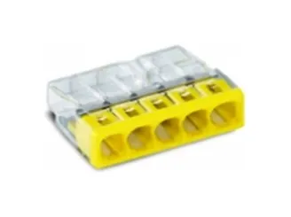 WT-WAGO STEEKKLEM "C" 5 POLIG  0.50--2.5MM - (10 STUKS) GEEL  REF:CCWHSWT-2273-205-Z10