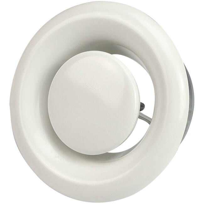 LUXE AFVOERVENTIEL IN METAAL RAL 9010 - DIA 125MM REF:VJLAFDI-MP9010125-E1 WEDI