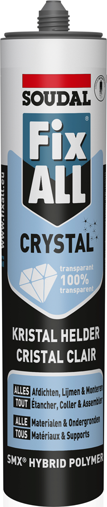 FIX ALL CRYSTAL GLASHELDER KOKER 290ML REF:110980 SOUDAL
