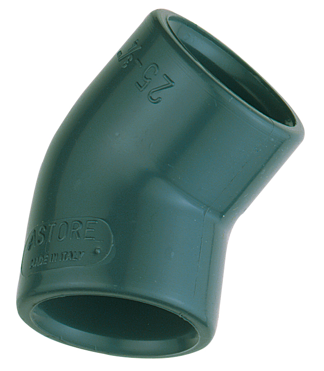 KNIE LIJMMOF 45° PVC LB DONKERGRIJS 32MM REF:1R.GY1.320.02 SCALA