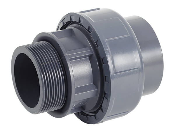 DRIEDELIGE KOPPELING M. DRAAD PVC LB DONKERGRIJS 50MM* 1 1/2" REF:1R.BM3.50F.02 SCALA