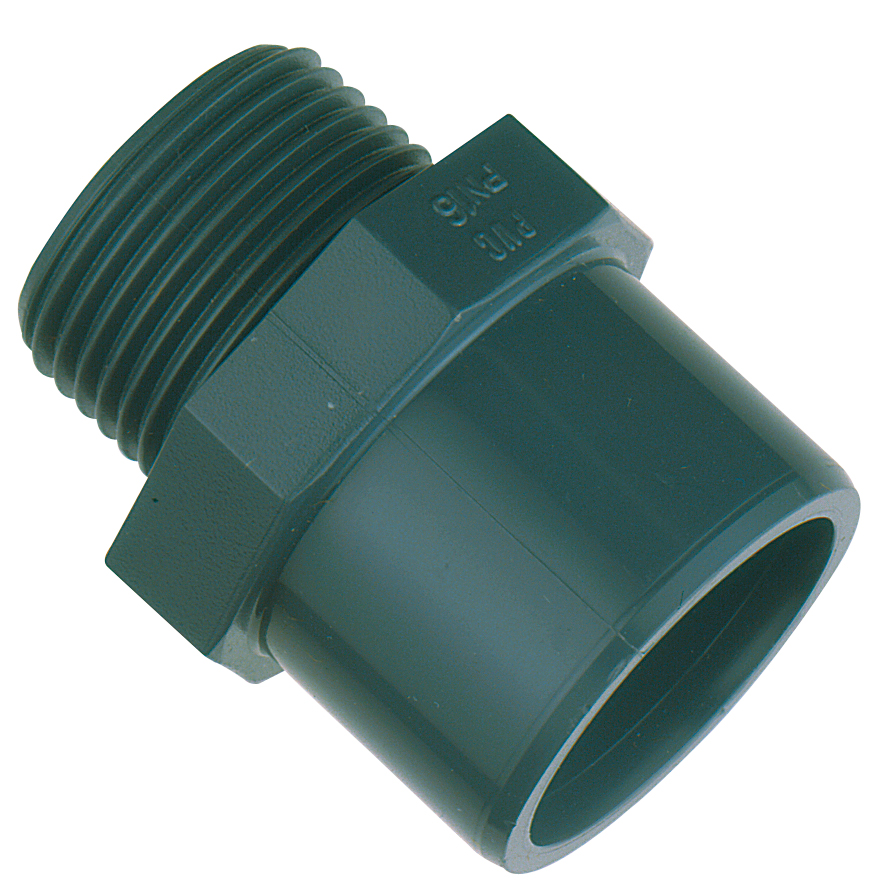 OVERGANG FITTING M. DRAAD PVC LB DONKERGRIJS 32MM*40MM*1 1/4" REF:1R.AM3.32E.02 SCALA